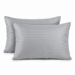 Striped Pillow Cover 404 Light Grey