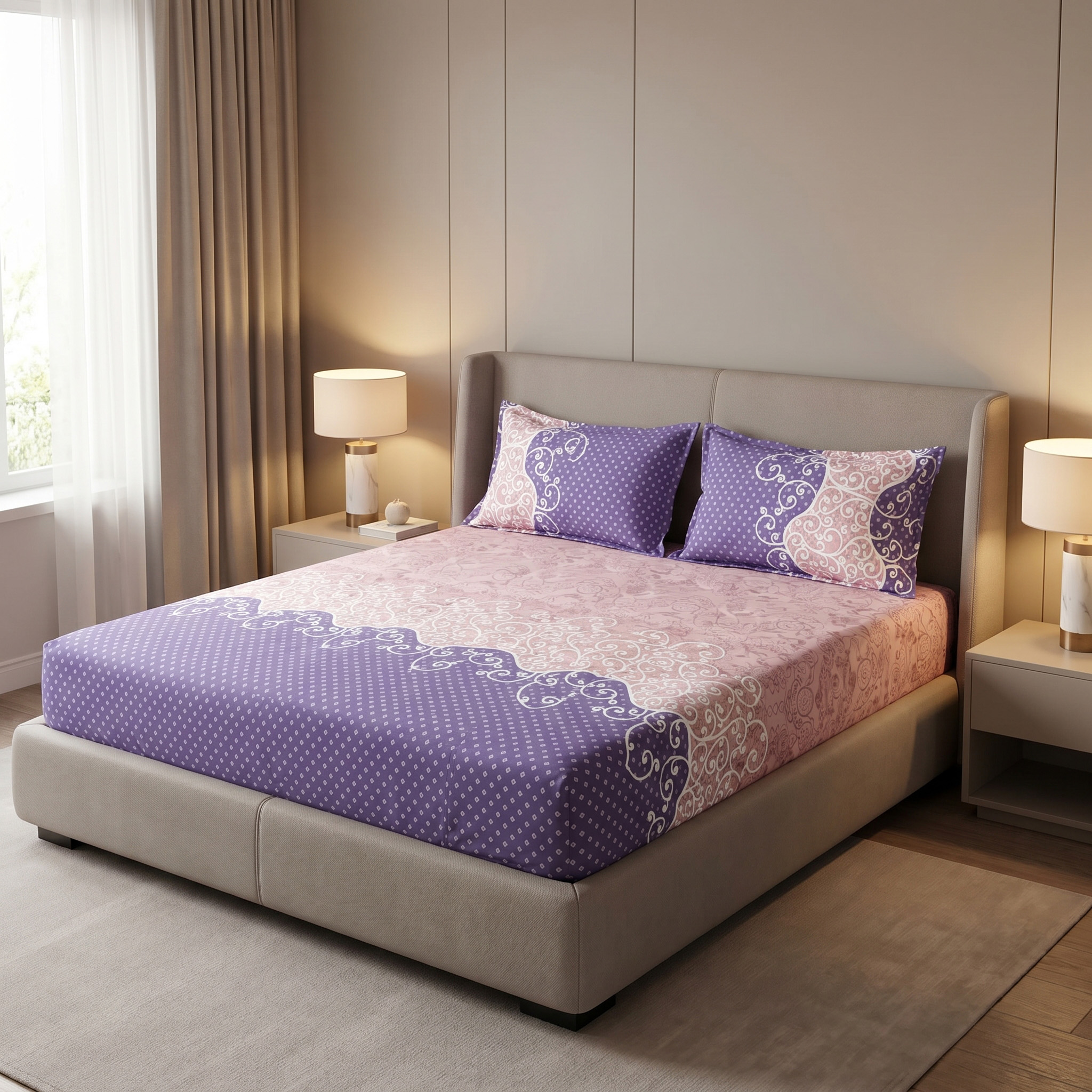 4178-1.jpg ملايه قطن مخلوط استيك 4178 - Image 1