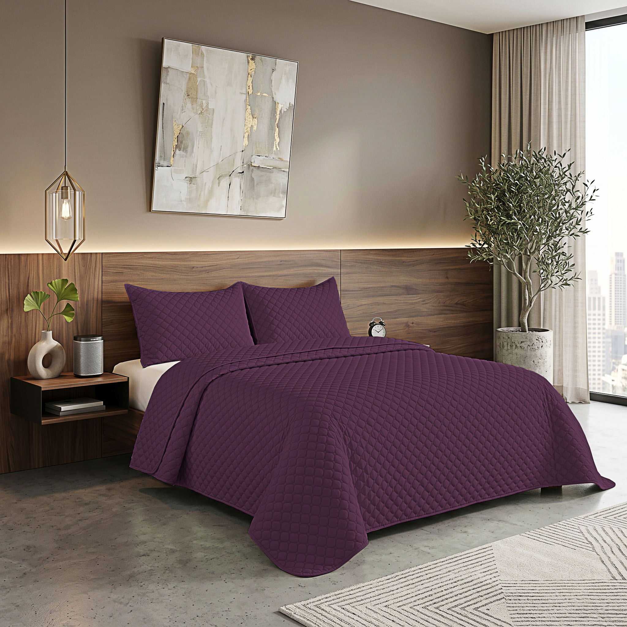 F721.jpg كوفيرته مايكروفايبر F721 موف غامق - Image 1
