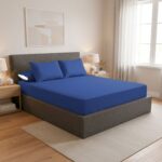 ملايه مايكروفايبر  استيك F722 ازرق ملكي
